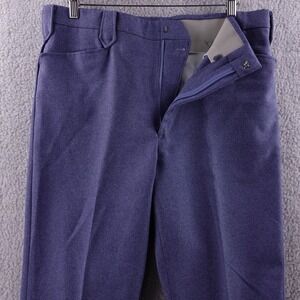 Vintage Mesquite Mens Blue Trousers Pants 70s Rockabilly Disco Made in USA 36x30